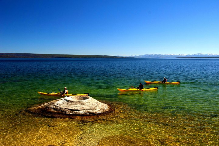 Kayaking in the West Thumb Geyser Basin